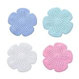 4個 パンチング ゴミ受け ユニットバス 洗面台用 排水口 ゴミ受け 詰まりにくい 洗面台用 ゴミストッパー 緑+ ピンク+青い +白い