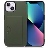 LOOF SKIN SLIM-SLOT レザー カード収納 スマホケース for iPhone 14 Plus 用 ケース カバー 背面 ストラップホール カードポケット シンプル 耐衝撃 薄型 軽量 leather [エバーグリーン]