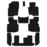 Aviles マツダ 新型 CX-8 CX8 KG系 フロアマット【16色から選択】(7人乗り,04：ウェーブ × ブラック)