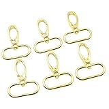 KUKU工房 ナスカン 回転式金具 6個セット (内径32mm, ゴールド)