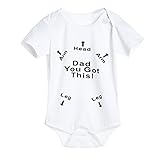 ベビー男の子女の子服装、buedvo腕ヘッド脚Dad You Got This 。印刷ロンパースボディスーツジャンプスーツ カラー: ホワイト