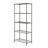 メタル製カラーラック キャスター付 5段 [インテリアカラーラック] ミリタリー カラーラック 【メタルラック ランキング入賞】インダストリアル スチールラック 幅90 棚 5段 おしゃれ ic9021-5