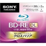 ビデオ用BD-RE 50GB 2倍速 ホワイトプリンタブル5枚
