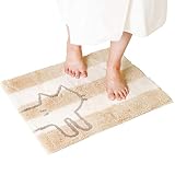 オカ(OKA) 乾度良好 うちねこ バスマット 約45×60cm (ホワイト)