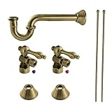 Kingston Brass CC53303LKB30 トリムスケープ 配管 シンク トリムキット Pトラップ付き アンティーク真鍮