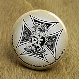 ラットフィンク(RAT FINK) 缶バッチ アイアンクロス＿BC-RAF107IC-MON