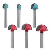 Dovewill コアボックスのビット　タングステンカーバイドカッター　ルータビット　丸い溝　木工用　カッター　6本入り