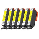 BINGSTARONE SAT 互換インク エプソン用 EPSON用 SAT インク サツマイモ インク SAT-Y イエロー 6個 対応機種:EP-712A EP-813A EP-713A EP-814A EP-714A EP-815A EP-715A EP-816A EP-716A EP-812A【大容量/残量表示対応/個包装】