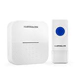 HAMSWANプラグインワイヤレスDoorbellキットwith 4-levelボリューム調整可能、52異なるリングトーン、ip44防水送信機 ホワイト FX-B6