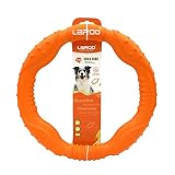 LaRoo犬デンタル玩具、大型犬用おもちゃ耐久性、ラウンドフリスビーストレス解消 犬のペットの知能訓練用、浮遊訓練おもちゃ。(30CM オレンジ)