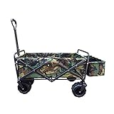 アウトドアトロリー、折りたたみ式トラベルキャンプヘビーホリデートロリー、ロングテールポケット、大容量80kgの4輪のオフロードホイール伸縮プルロッド (色 : Camouflage B)