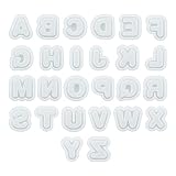 英字シリコンモールド アルファベット型 角丸 個別 反転タイプ 名前 イニシャル ハンドメイド 26個セット