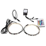 NEWSTYLE USB TV Backlight Kit - Black PCB SMD 5050 Waterproof Multi Color RGB LED Light Strip + 24 K