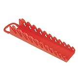 Ernst Manufacturing 5076-Red Stubby Gripper 11-Wrench Organizer [並行輸入品]