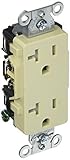 Hubbell DR20ITR Receptacle Tamper Resistant Deco Face 20 amp 125V Ivory [並行輸入品]