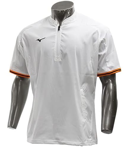 Amazon | ミズノ ハーフZIPジャケット半袖 12JE4V4101 S