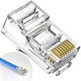 RJ45 コネクター LAN のコネクターの水晶ヘッド ケーブルの のプラグ 8P8C Cat6A 容易な取付け 30pcs [並行輸入品]