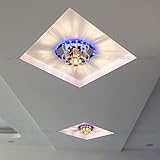 クリスタルランプ通路ライトポーチライトコリドーシンプルLEDクリスタルパンプキンライトPorch Hall天井ランプ Blue WINZSC