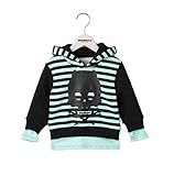 MONICA BABY BLUE キッズ パーカー MONICA skull レイヤードパーカー 80cm サイズ ライトグリーン コットン 2111515002