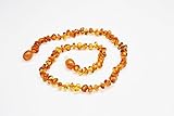 Amberbeata Genuine Baltic Amber Teething Necklace for Baby - Honey Cognac Beads [並行輸入品]