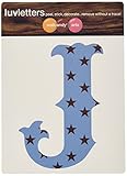 WallCandy Arts Luv Letters Stars Wall Stickers, J [並行輸入品]