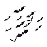 Halloween Decor 24 Pack PVC Spooky Bats Birds and Sheet of Decals Adhesive Sticker ShinMe Halloween 