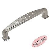 Cosmas 4394snサテンニッケルモダンキャビネットハードウェアハンドルプル – 3 – 3 / 4 "インチ( 96 mm )穴中心 – 10パック