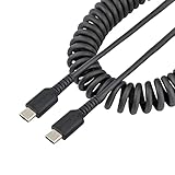 StarTech.com USBケーブル/CーC/50cm/USB 2.0/コイル状/高耐久アラ