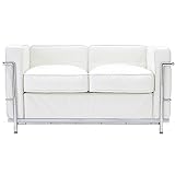 LC2グランコンフォール2人掛けソファ白革（イタリア製）