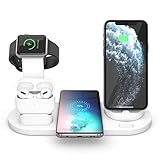 ワイヤレス充電スタンド AEOEO Airpods pro/iPhone/Apple Watch充電器 ４in１ 急速充電器 置くだけ充電