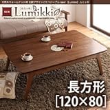 天然木ウォールナット材 北欧デザインこたつテーブル new! 【Lumikki】ルミッキ/長方形(120×80)ウォールナットブラウン【ﾉｰﾌﾞﾗﾝﾄﾞ品】