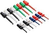 uxcell 円形カラー　シングルフック　テストフック　マルチメータクリップ　 電気テストフック　プローブ電子テスト　8ペア入り