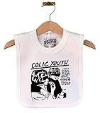 Nippaz With Attitude Colic Youth white baby bib a cool baby clothing tribute to Sonic Youth Goo Albu