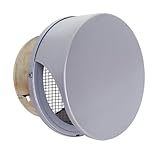 西邦工業 SEIHO SNU150RS 外壁用ステンレス製換気口 (薄型フラットフード) 金網型3メッシュ 薄型フード