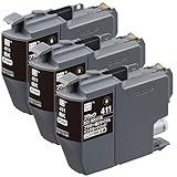 エコリカ LC411BK リサイクルインクカートリッジ ブラック ECI-BR411B 3個セット