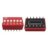 Goliton® 10X 6P 2.54MM　コードスイッチ　トグルスイッチ　コードスイッチ　6P　レッド　ダイヤルコードスイッチ
