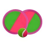 sc0nni Velcroボールパドルキャッチ、Toss Game set- 7 "ハンドヘルドスティックDisc – & # xff08 ; 1セットピンク& # xff09 ;