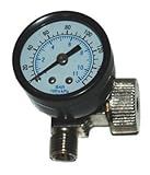DeVilbiss AIR ADJUSTING VALVE REGULATOR WITH GAUGE 0-160 PSI DEV #802160 [並行輸入品]