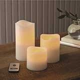 Better Homes and Gardens Flameless LED Pillar Candles 3pk Vanilla [並行輸入品]