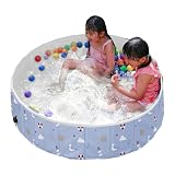 WEIMALL プール 折りたたみ 空気入れ不要 直径160cm×高さ30cm 2個排水口 子供用 犬用プール コンパクト カモメ GAC006KA