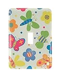 Amerelle 1812T Decorative Steel Butterflies Toggle Wallplate [並行輸入品]