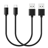 USB Type C ケーブル 0.5m 短い 2本セット【3A出力で超急速充電 USB2.0準拠品 】LpoieJun タイプC (USB A to USB C)ケーブル 高耐久TPE素材 スマートフォン/タブレット/ゲーム機のタイプｃ機種に対応 ブラック