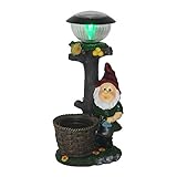 自動点灯型プランター付ガーデンライト 高さ47.5cm