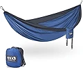 ENO ダブルネストハンモック 軽量 ポータブル 1~2人用 ハンモック キャンプ ハイキング バックパッキング 旅行 フェスティバル ビーチに デニム/チャコール