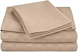 Cathay Home Luxury Dobby Stripes Sheet Set Full Dark Cream [並行輸入品]