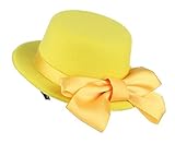 GEMVIE ヘアアクセサリー キッズ 髪飾り 子供 ヘアピン ミニハット ヘッドドレス ガールズ お姫様 髪留め 結婚式 発表会 イエロー