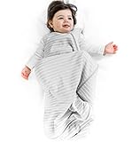 Woolino 4シーズン対応 ベーシック 赤ちゃん用 スリーピングバッグ メリノウール (18-36ヶ月,グレー)