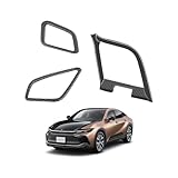 KOKATO 適合トヨタ クラウンクロスオーバー 35系 クラウンスポーツ 30系 36系 37系 クラウンエステート 30系 RS Z エアコン吹き出し口カバー エアアウトレットフレーム エアコンベント フロント レジスター 左右 擦れ傷防止 耐摩耗性 ABS樹脂製 取付簡単 両面テープ インテリア アクセサリー カーボン調 3枚セット