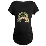 Truly TeagueマタニティTシャツダークLucky Horseshoe with 4つ葉のクローバー US サイズ: 3L カラー: ブラック