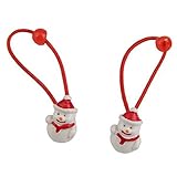 ノーブランド品 お買い得/セール　2組　子供/赤ん坊　髪ロープ/弾性ゴムバンド　雪だるまの髪ホルダー